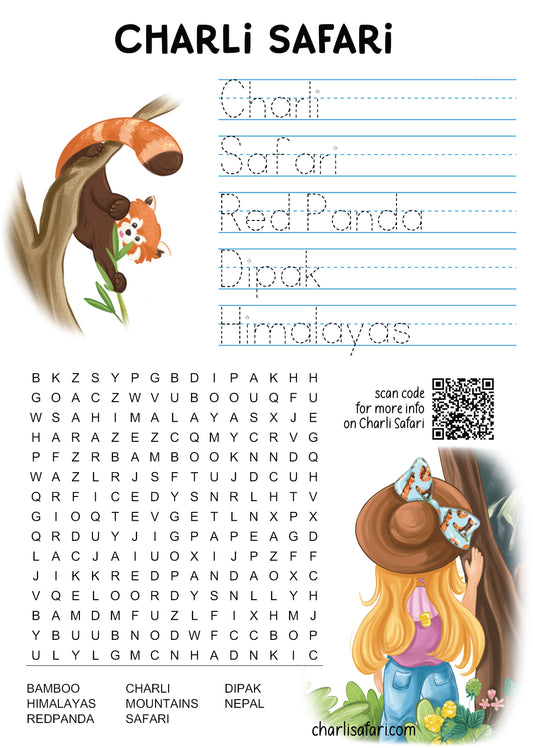 Charli Safari Red Panda Worksheet #2