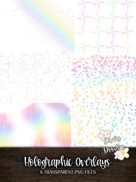 Holographic Overlays for Sticker Mock ups