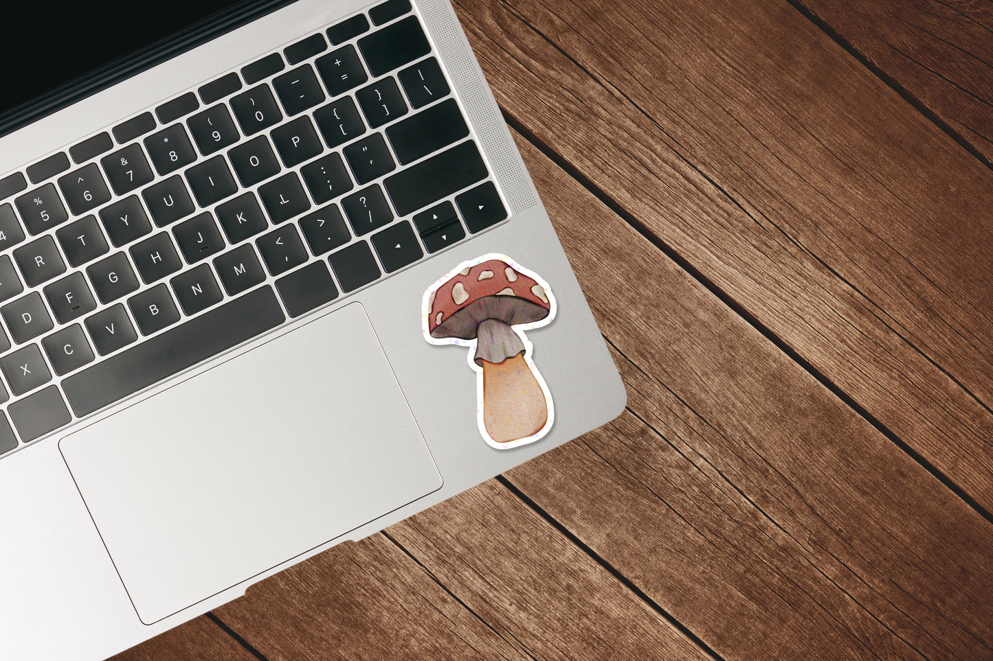 Red Capped Mushroom Holographic Sticker