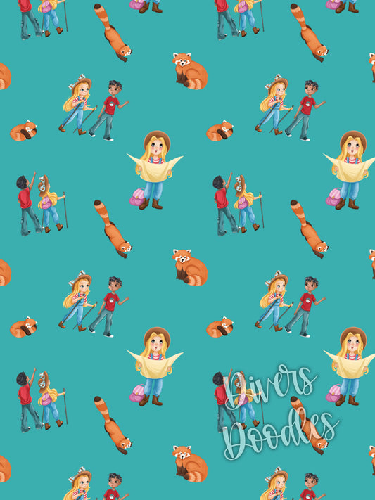 Teal Charli and Dipak Exclusive Seamless Pattern