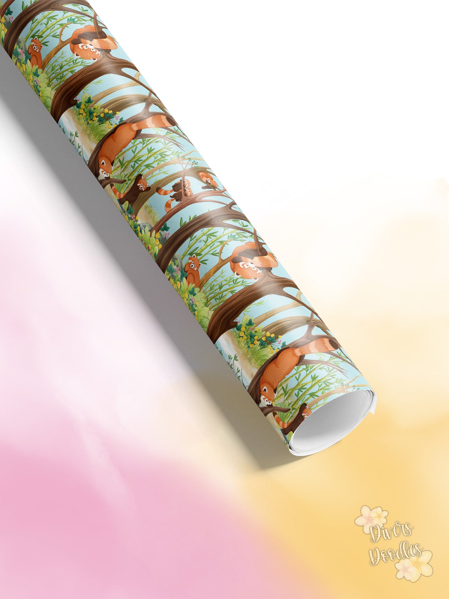 Charli Safari Red Panda Wrapping Paper