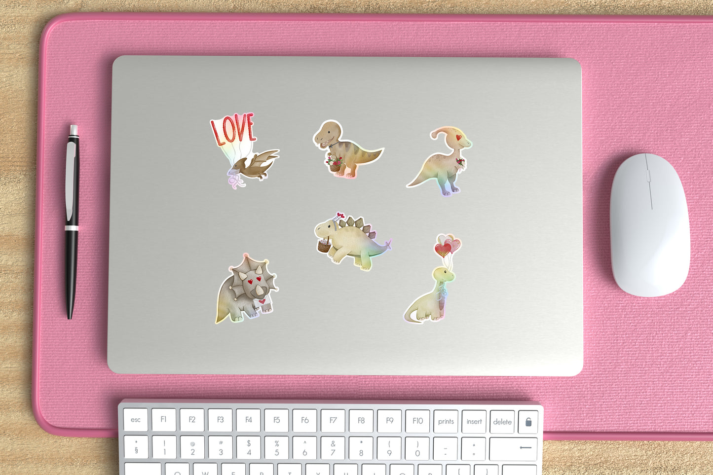 Cute Parasaurolophus Sticker, Holographic Dinosaur Sticker