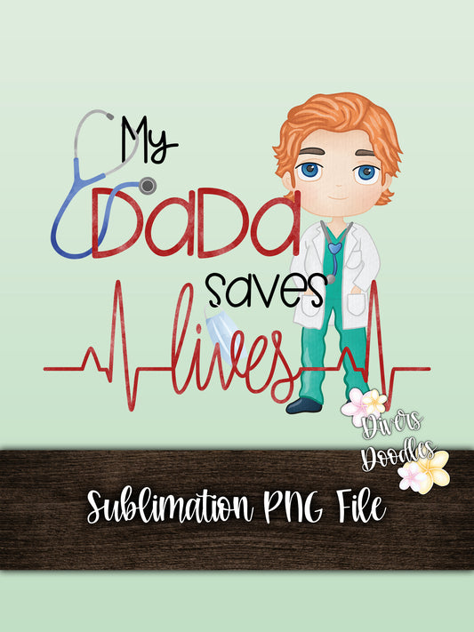 Medical PNG Files for Tshirts, Medical Sublimation Download For Kids, Waterslide Digital Download, Daddy PNG, Doctor Illustration, PNG