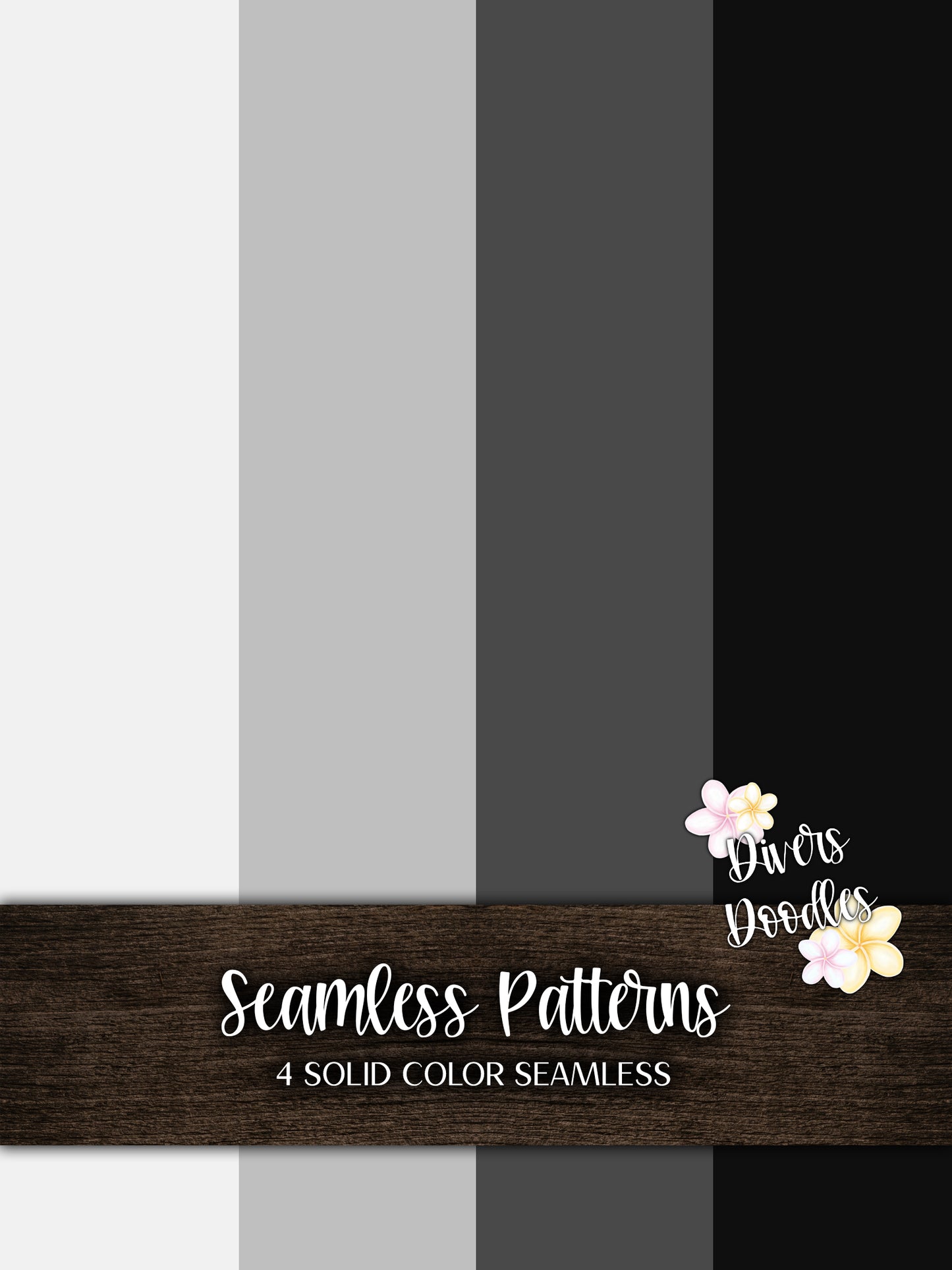 Solid Seamless Files, Gray Digital Paper Bundle, Seamless Pattern Digital Downlaod, Solid Color Digital Paper Pack PNG, Digital Scrapbook