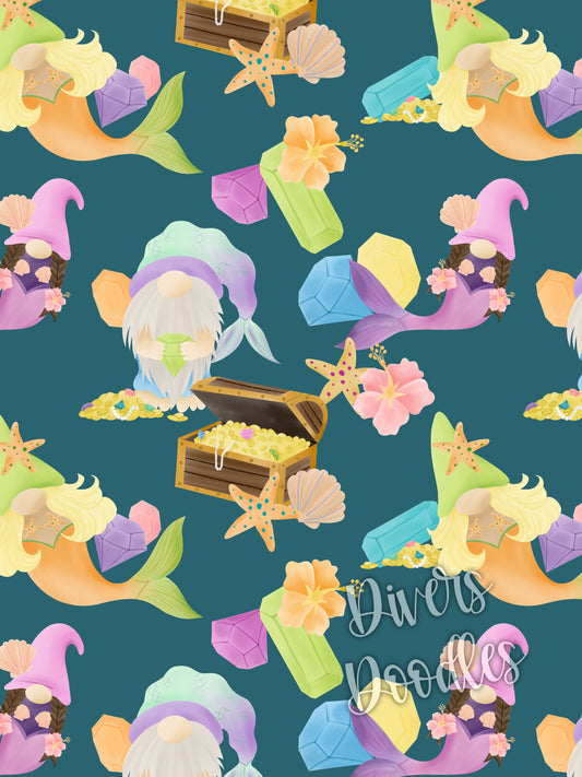 Gnomaid Seamless Pattern