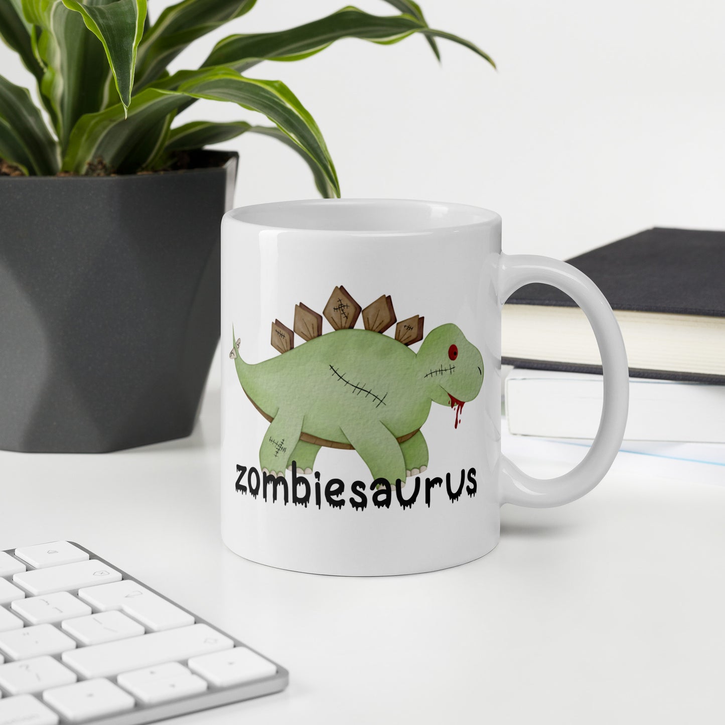 Zombiesaurus Halloween Dinosaur Coffee Mug