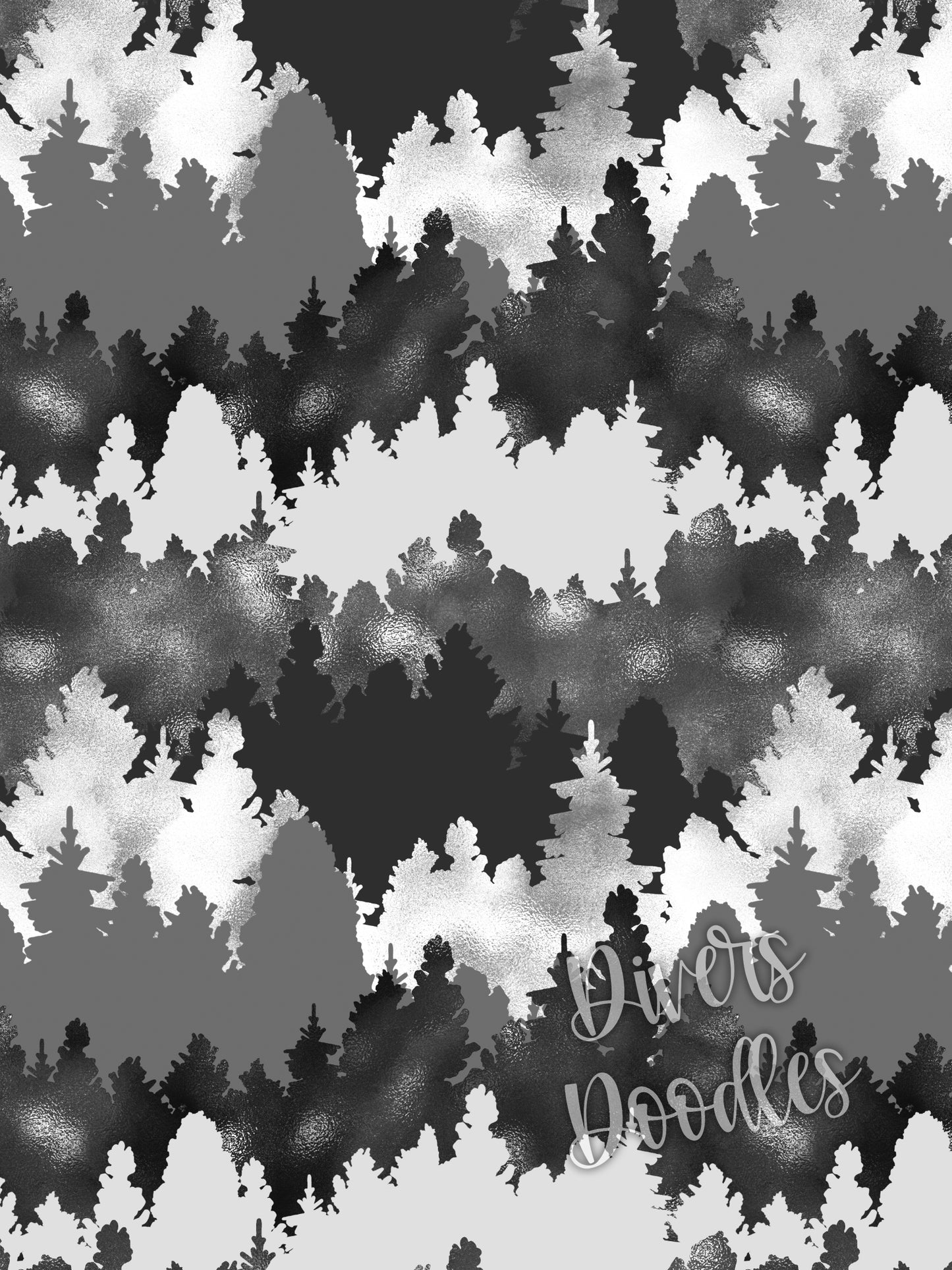 Black and White Digital Paper for Wedding, Camping Seamless File for Fabric, Surface Pattern Design, Outdoor Seamless Pattern for Boys