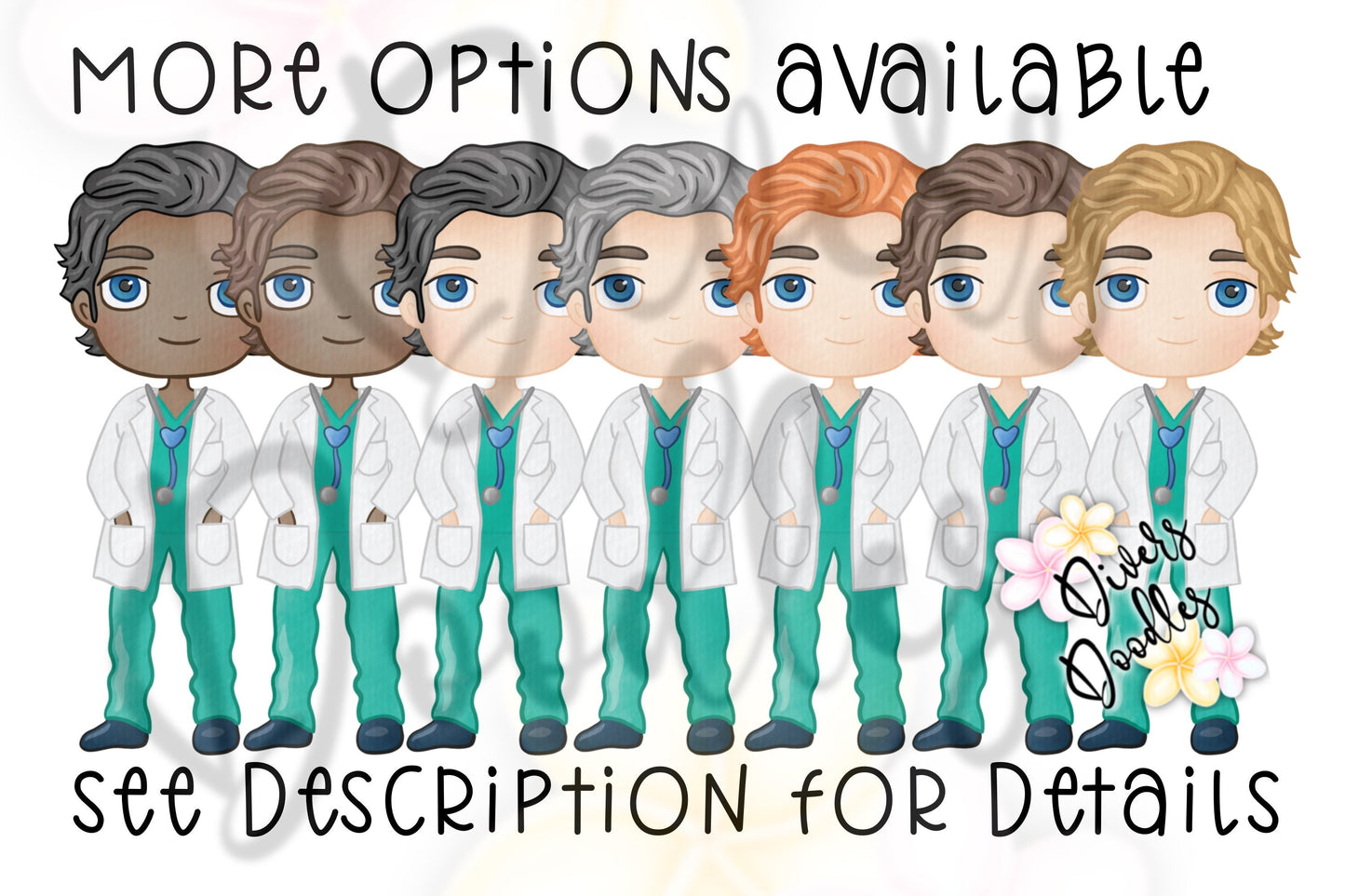 Medical PNG Files for Tshirts, Medical Sublimation Download For Kids, Waterslide Digital Download, Daddy PNG, Doctor Illustration, PNG