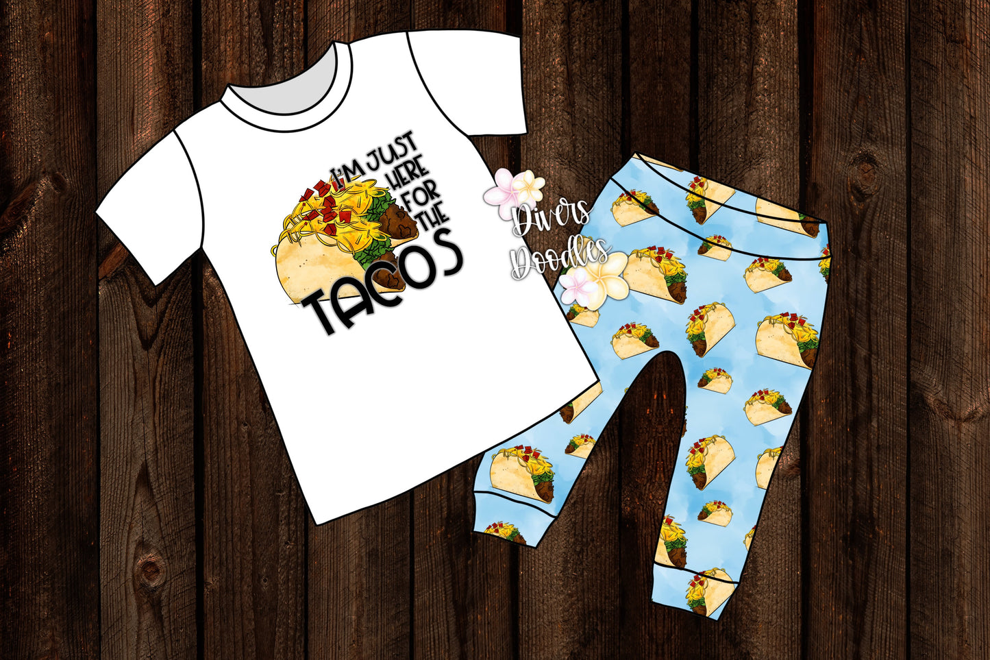 Just Here For The Tacos PNG, Funny Taco Shirt, Taco Sublimation Download, Taco Watercolor Clipart, Funny Sublimation PNG, Taco Twosday