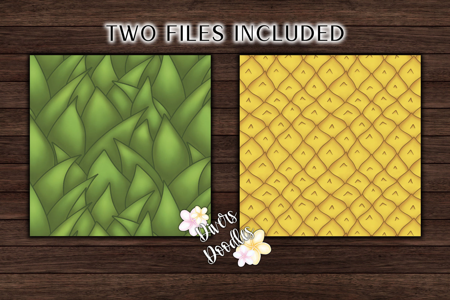 Pineapple Duo Seamless Pattern Set